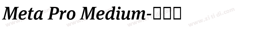 Meta Pro Medium字体转换